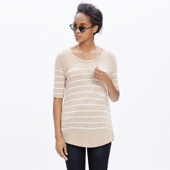 Madewell Tops - Madewell Anthem striped khaki tee